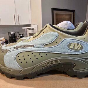 Merrell Moc Speed Streak Evo SE Suede Sneakers Mens SLIP-ON SIZE 12 Olive NEW